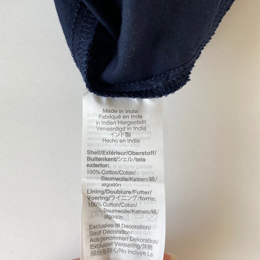 J.Crew Embroidered Navy Cotton Dress - Picture 8 of 8